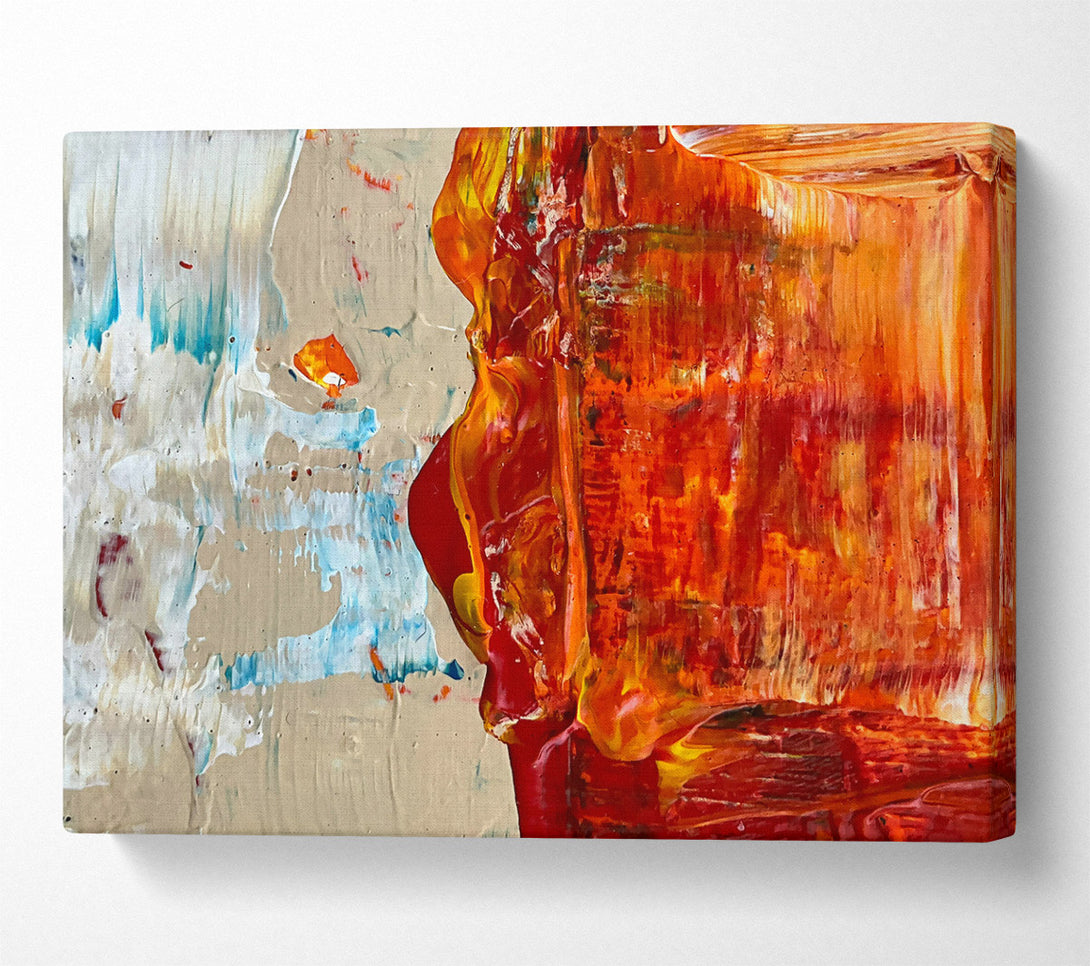  A Canvas Print of Crimson Abstract Flow Canvas Wall Art