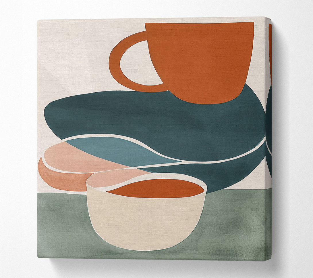  A Canvas Print of Terracotta Cup Dreams Canvas Wall Art