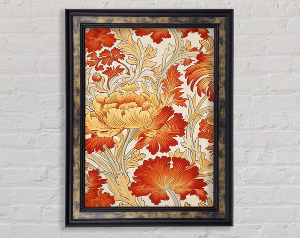 William Morris Orange Framed Print