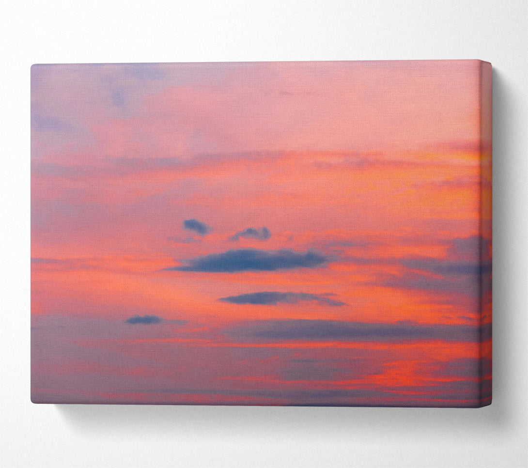  A Canvas Print of Peachy Evening Sky Canvas Art