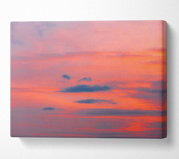  A Canvas Print of Peachy Evening Sky Canvas Art