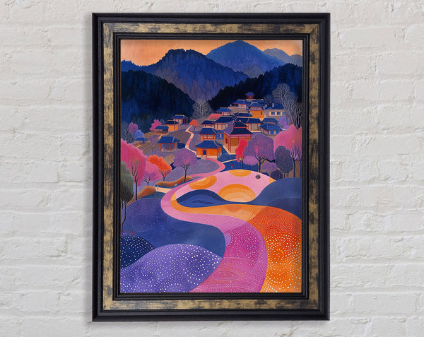 Windy Road To Town Framed Print