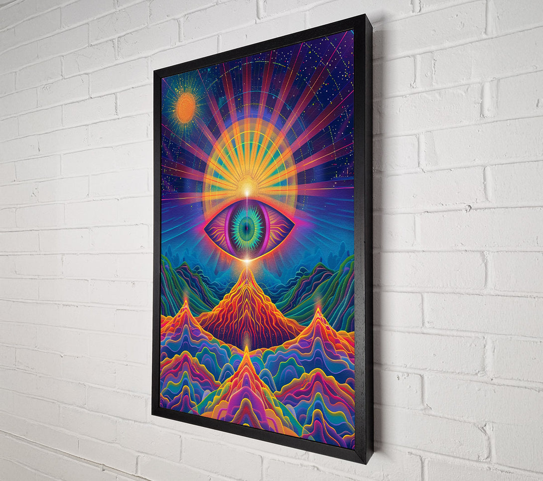  A Canvas Print of Orange Cosmic Eye Canvas Art