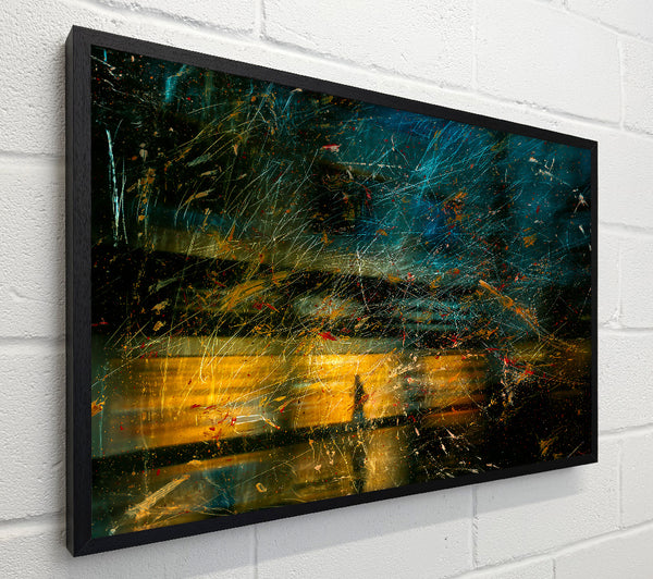 Teal Scratched Reflections
