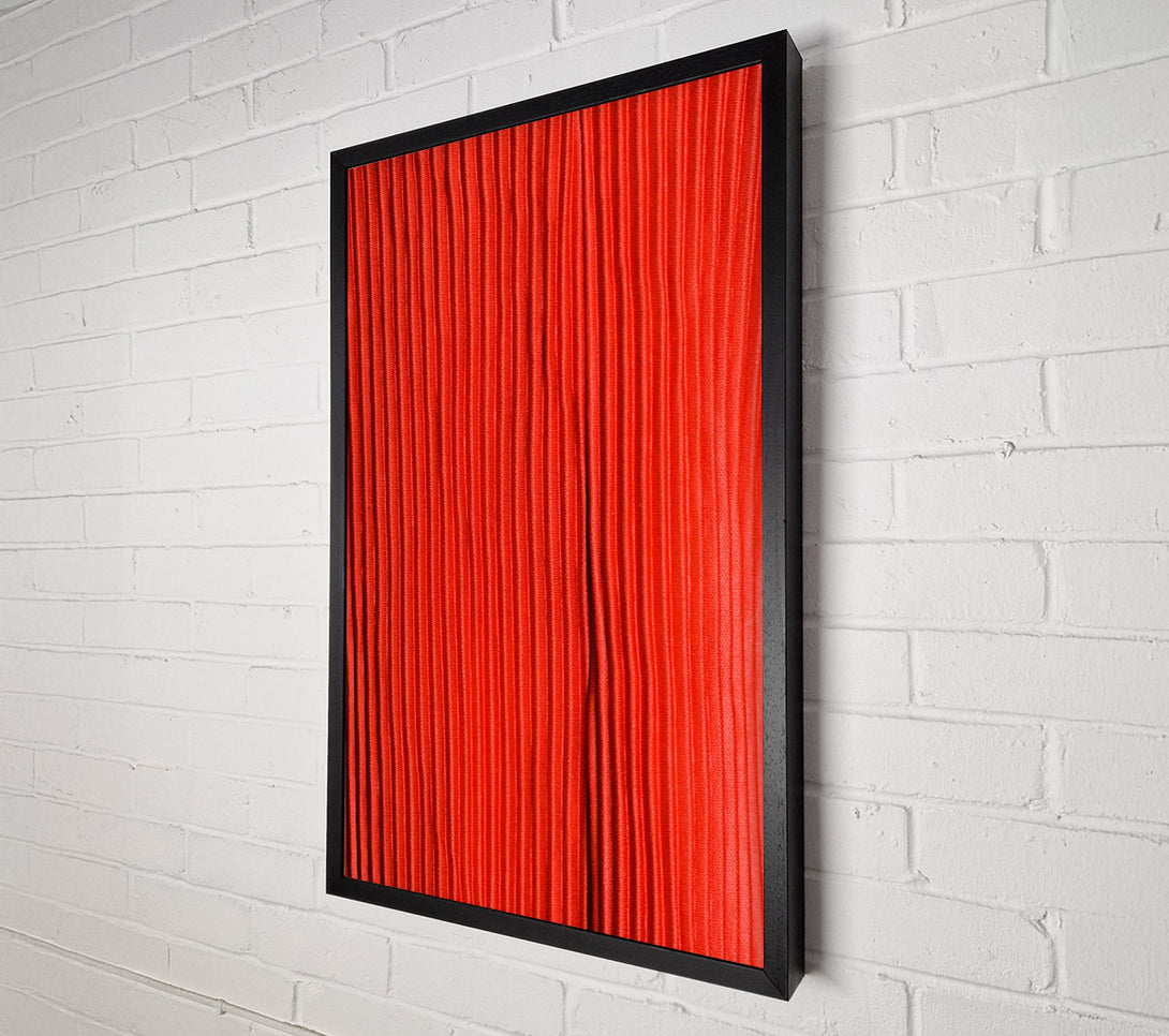  A Canvas Print of Crimson Pleated Texture. Canvas Art