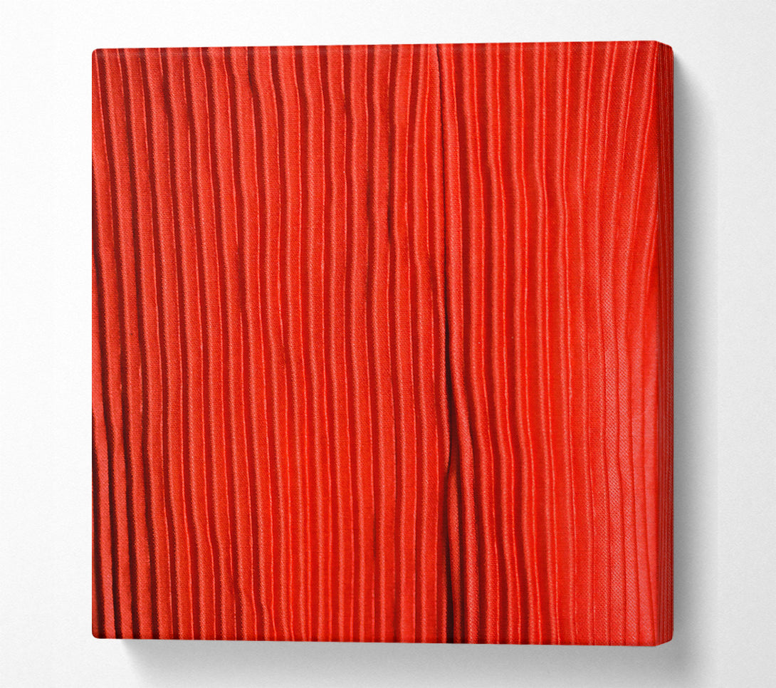  A Canvas Print of Crimson Pleated Texture. Canvas Art