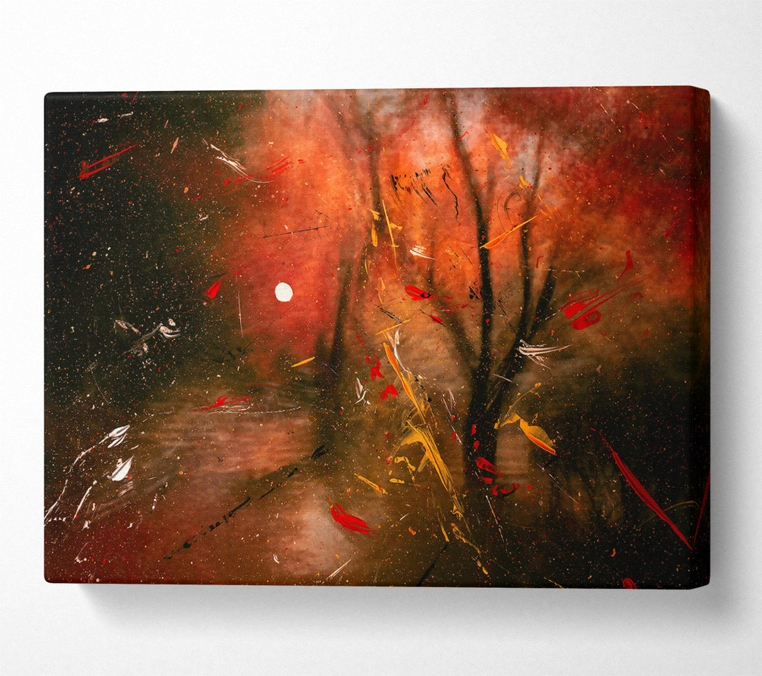  A Canvas Print of Crimson Sky Silhouette Canvas Print