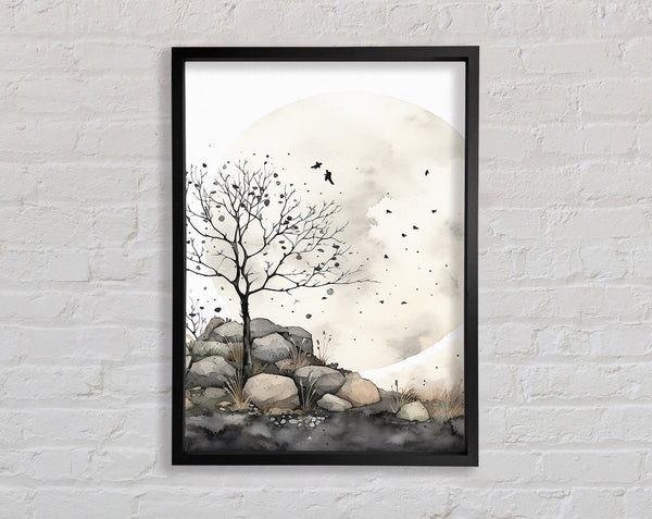 Winter Moon Framed Print