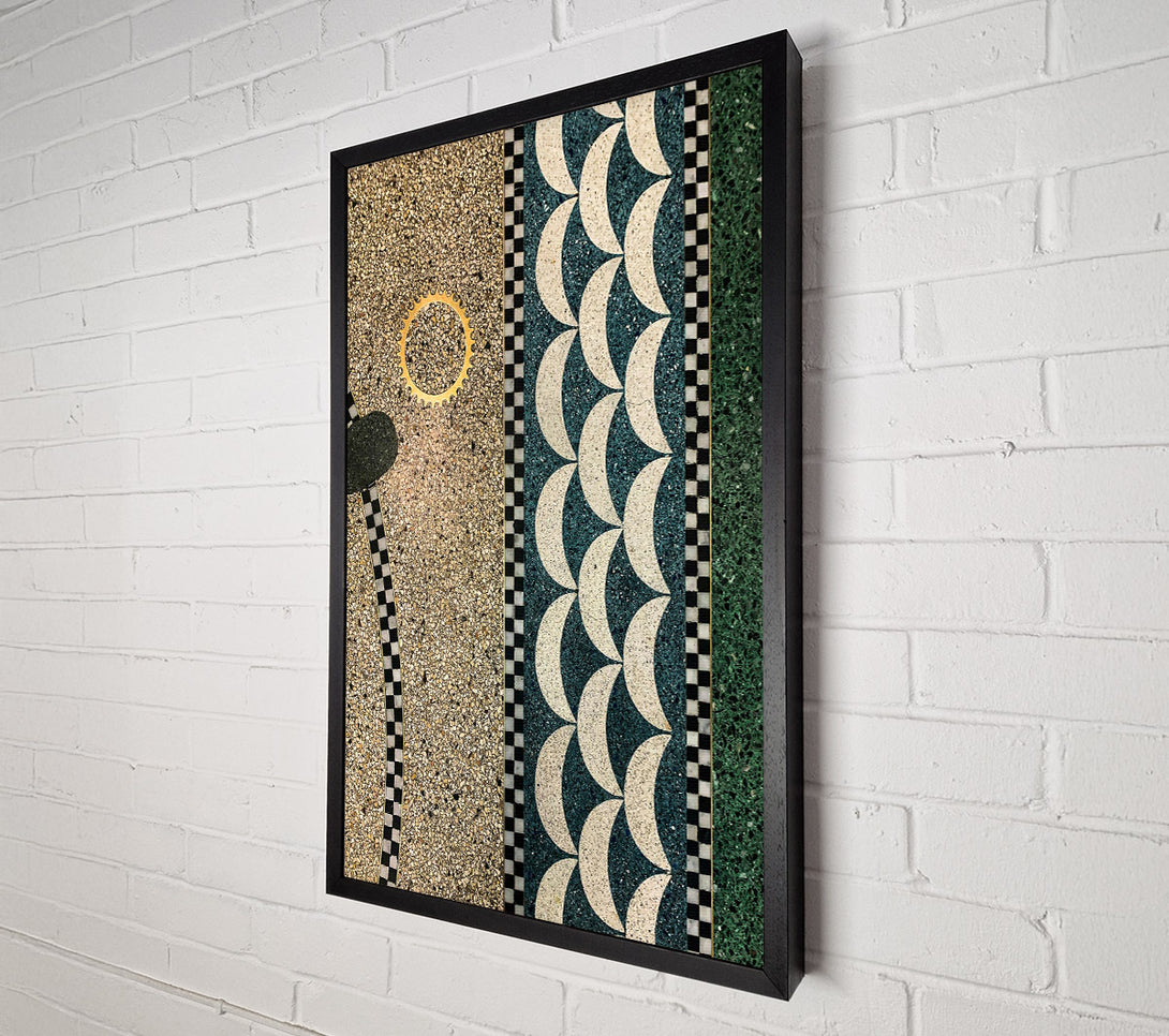  A Canvas Print of Teal Crescent Floor Canvas Print