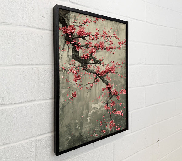 Crimson Blossom Branch