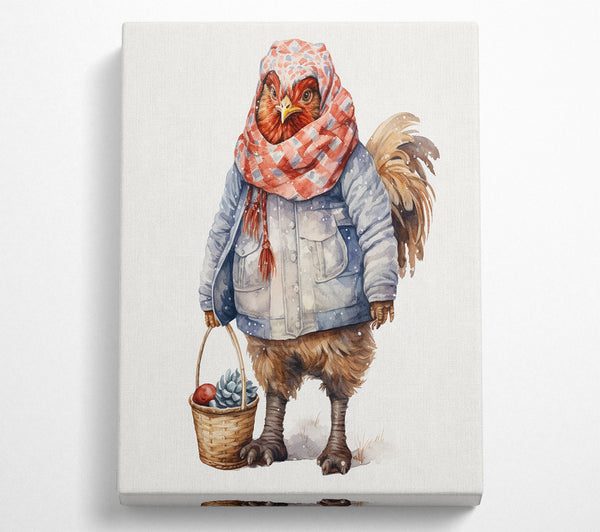  A Canvas Print of Winter Rooster Canvas Art