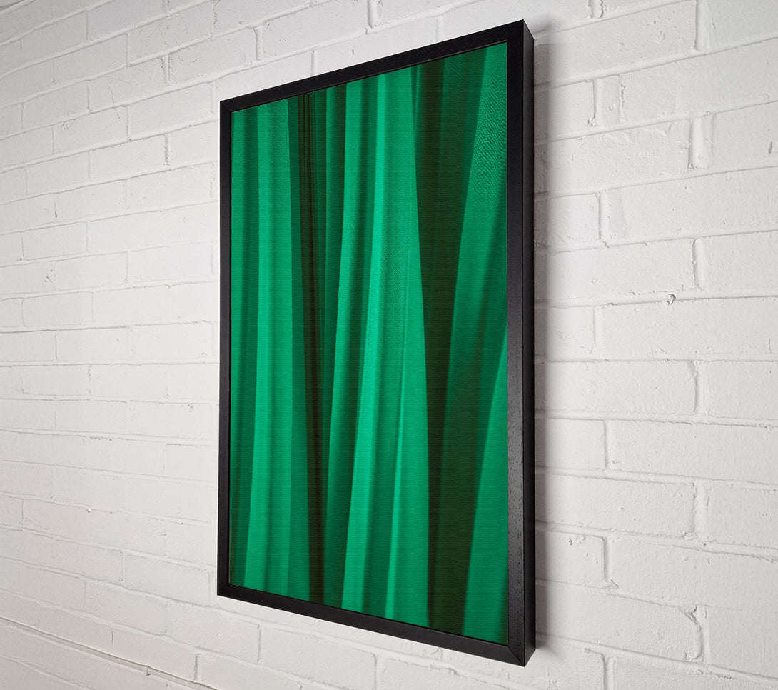  A Canvas Print of Emerald Fabric Folds Canvas Print