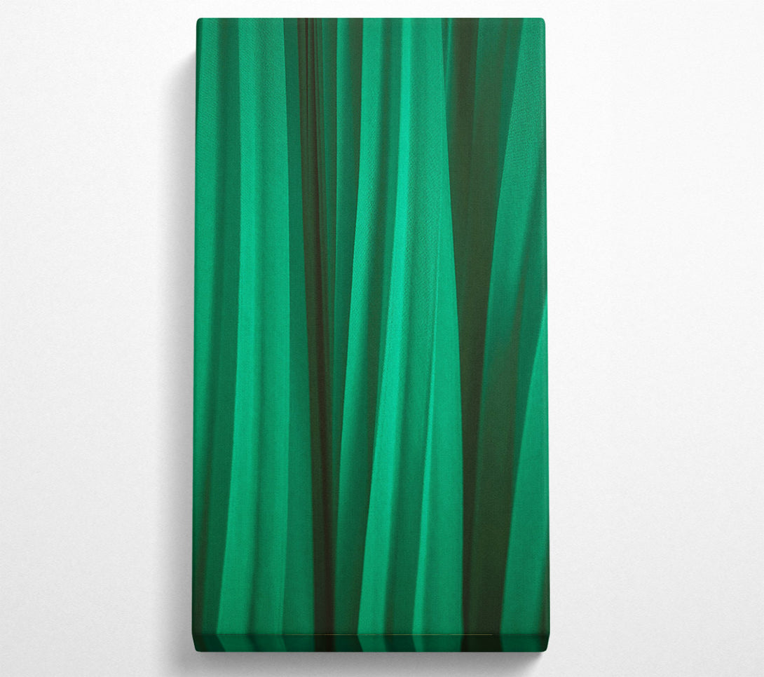  A Canvas Print of Emerald Fabric Folds Canvas Print