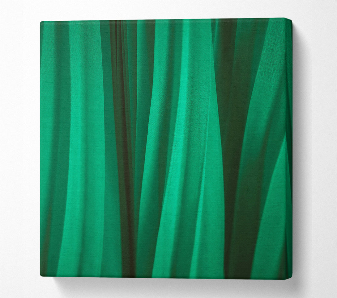  A Canvas Print of Emerald Fabric Folds Canvas Print