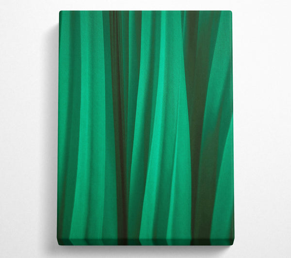  A Canvas Print of Emerald Fabric Folds Canvas Print