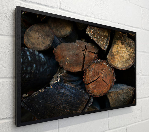 Rustic Red Wood Pile.