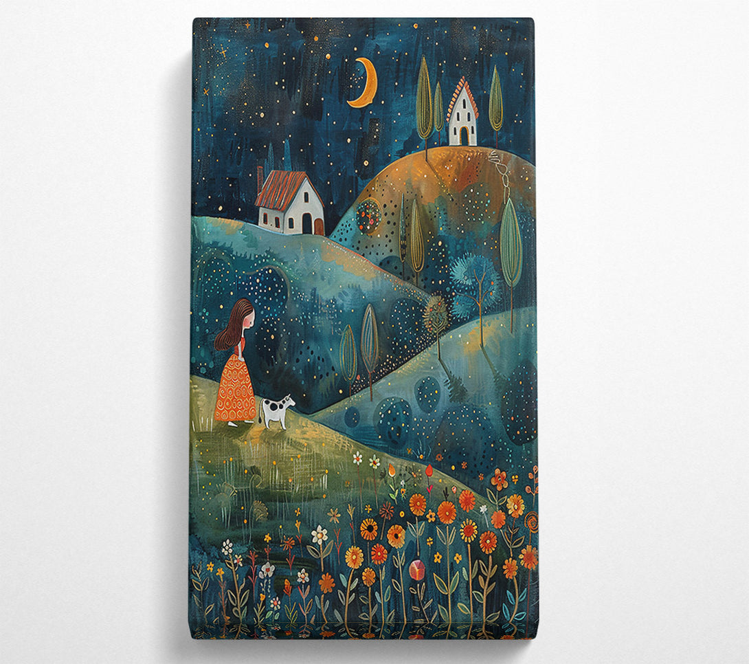  A Canvas Print of Midnight Blue Hillsides Canvas Wall Art