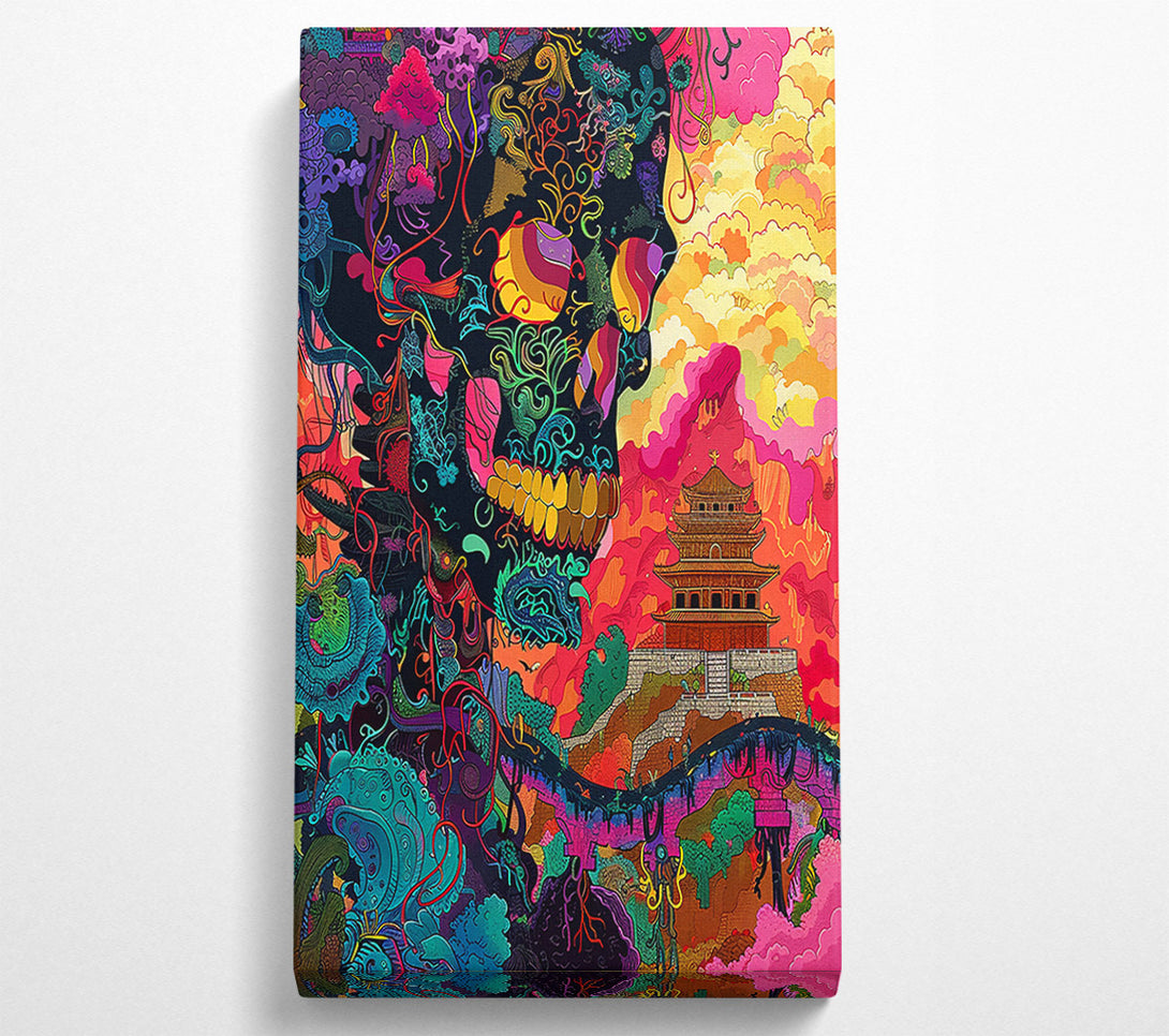  A Canvas Print of Crimson Skull Bloom Canvas Art