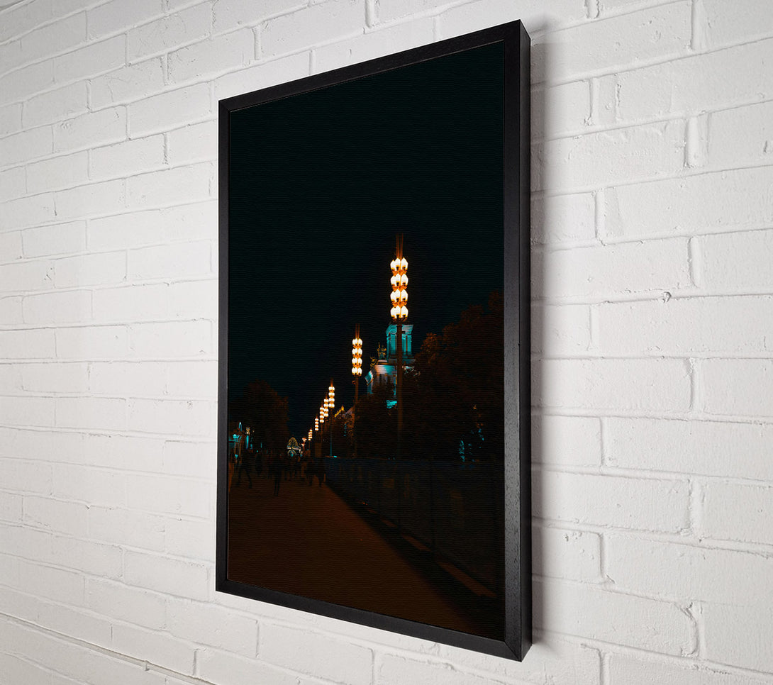  A Canvas Print of Blue Night Lights Canvas Wall Art