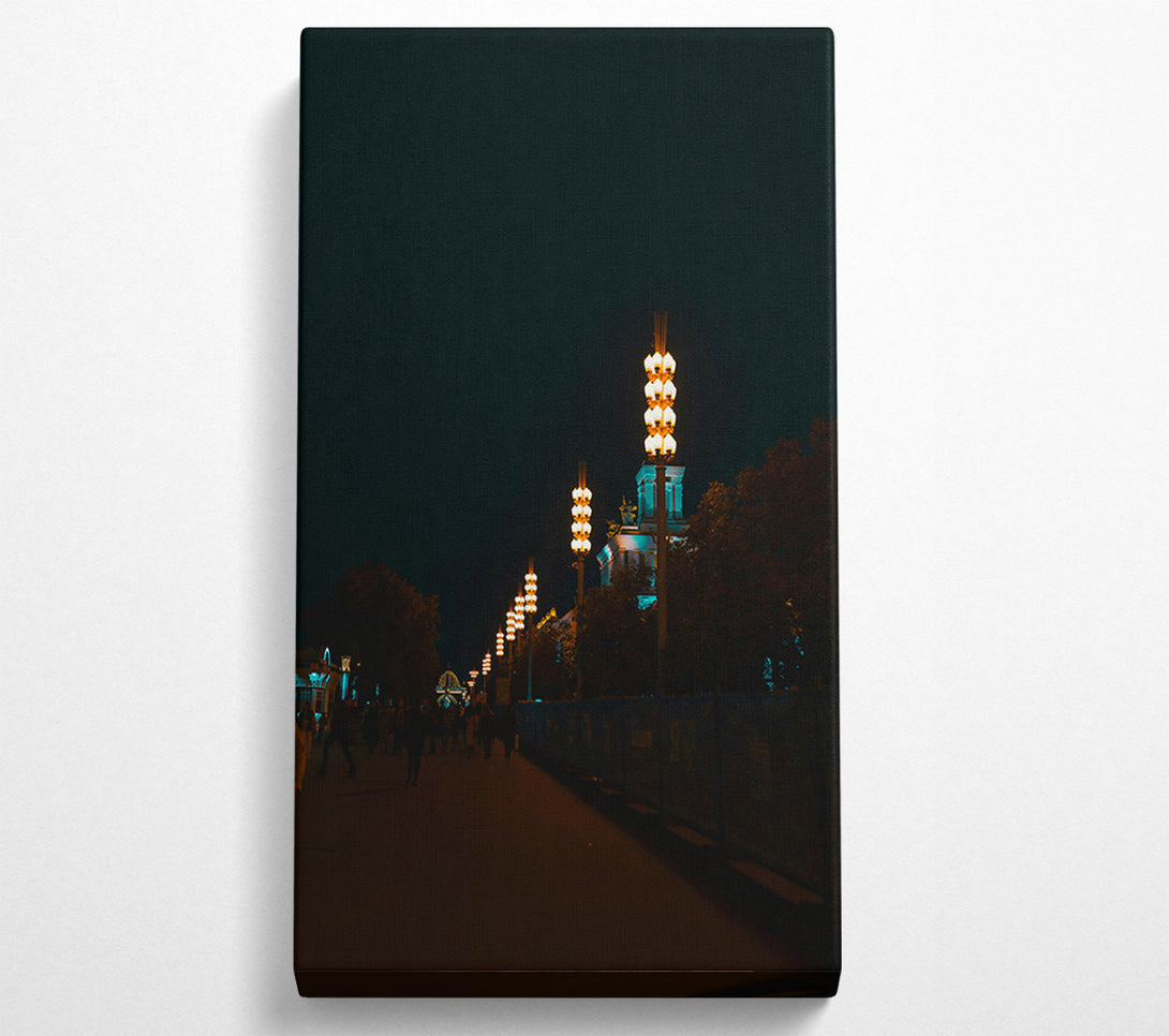 A Canvas Print of Blue Night Lights Canvas Wall Art
