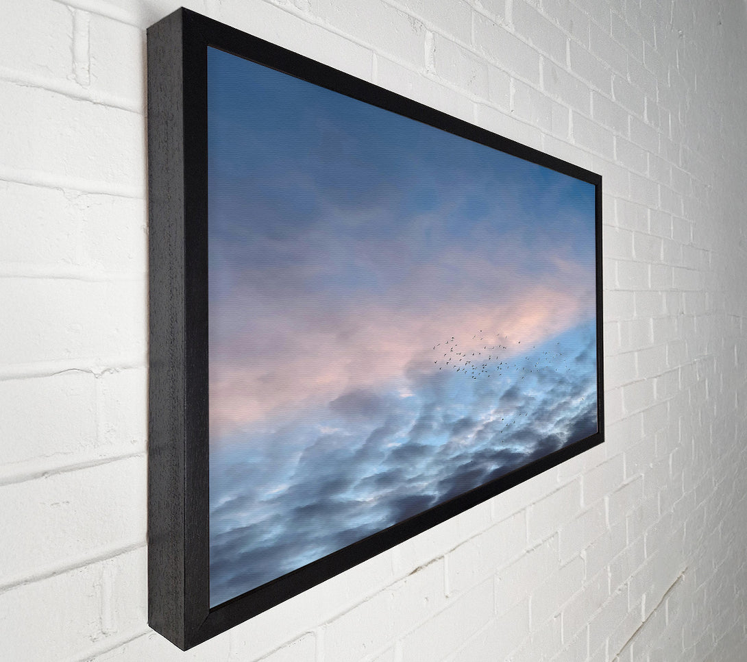  A Canvas Print of Blue Sky Flock Canvas Print