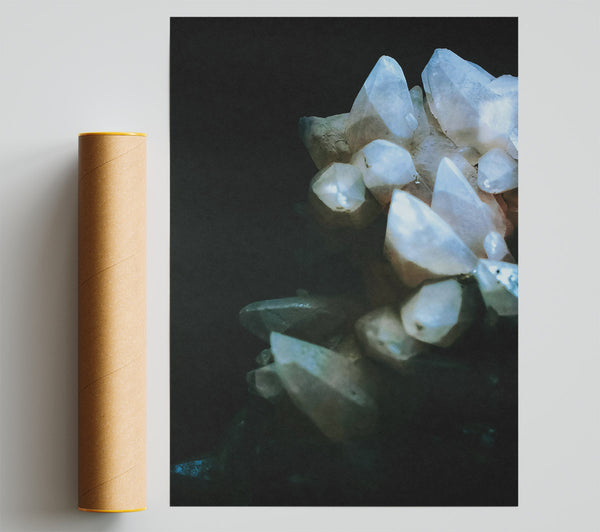 Pale Moonlight Crystals Poster