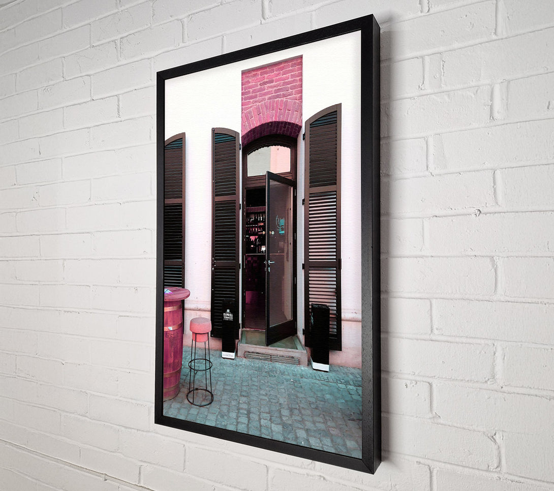  A Canvas Print of Pink Brick Entrance Canvas Wall Art