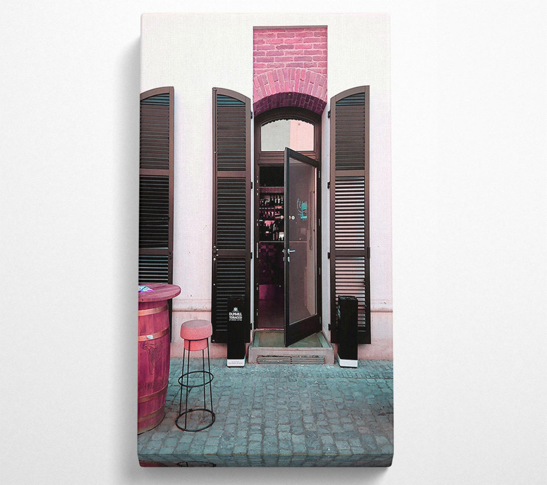  A Canvas Print of Pink Brick Entrance Canvas Wall Art