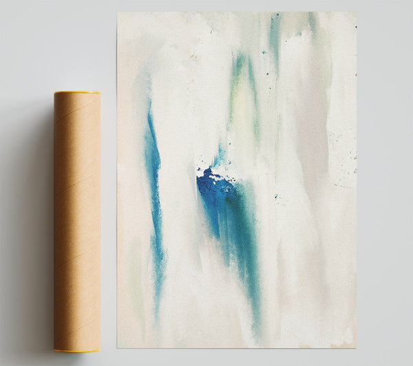 Blue White Abstract Giclee Print