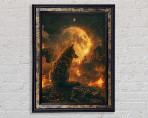 Wolf Apocalypse Framed Print