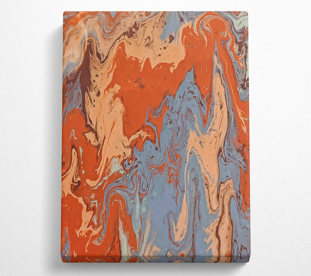  A Canvas Print of Crimson Swirls And Hues Canvas Wall Art