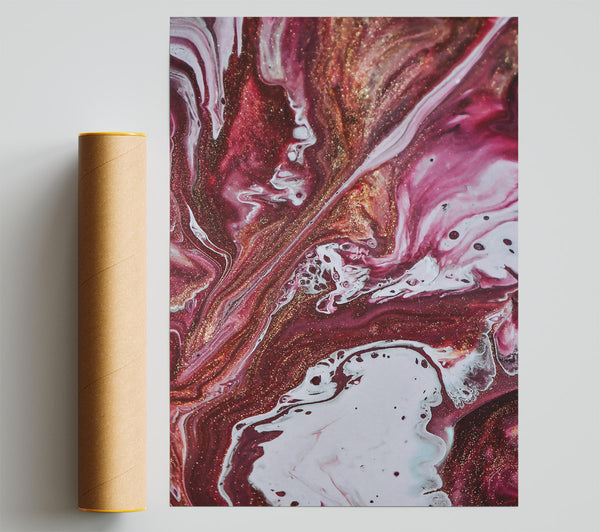 Crimson Swirling Dream Poster