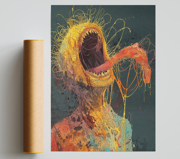 Yellow Scream Of Chaos Print