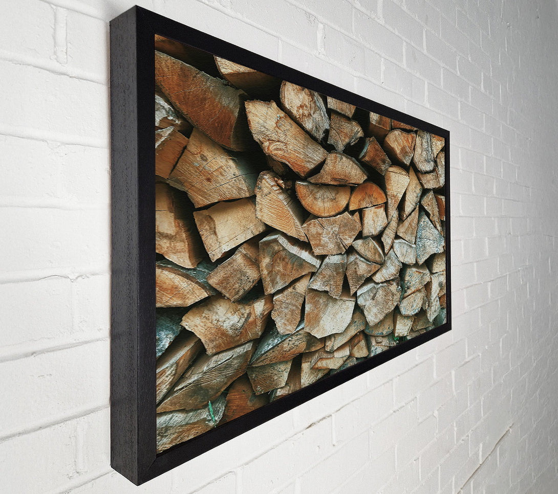  A Canvas Print of Golden Stacked Oak Canvas Art