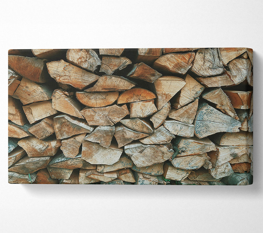  A Canvas Print of Golden Stacked Oak Canvas Art