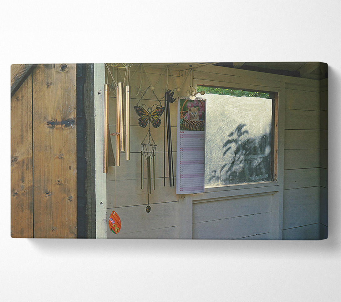  A Canvas Print of Golden Shed Serenity Canvas Art