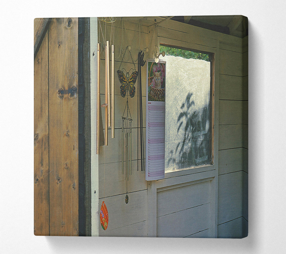  A Canvas Print of Golden Shed Serenity Canvas Art