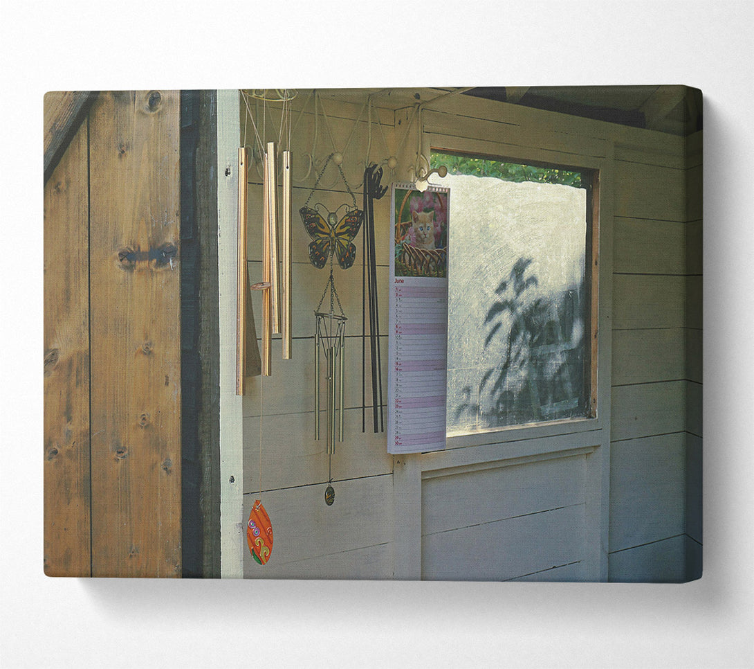  A Canvas Print of Golden Shed Serenity Canvas Art