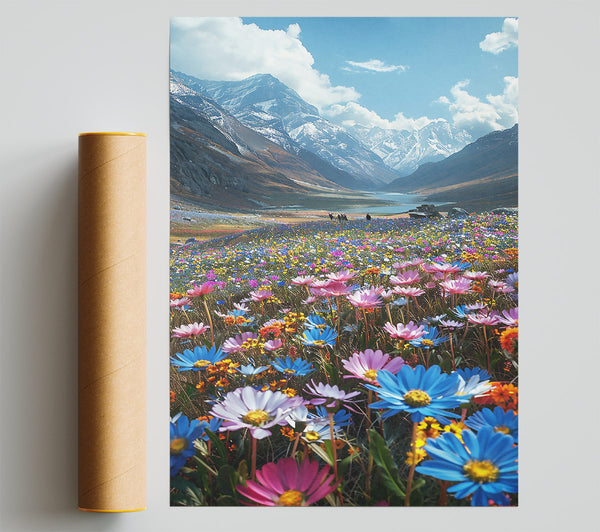 Blue Mountain Bloom Giclee Print