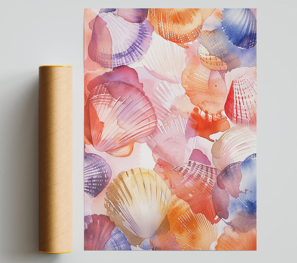 Orange Shell Symphony Giclee Print