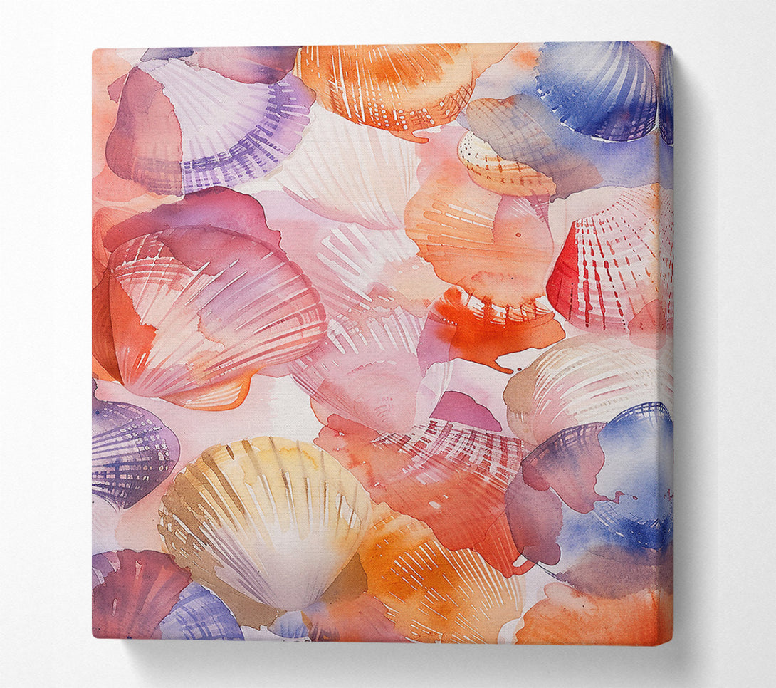  A Canvas Print of Orange Shell Symphony Canvas Art