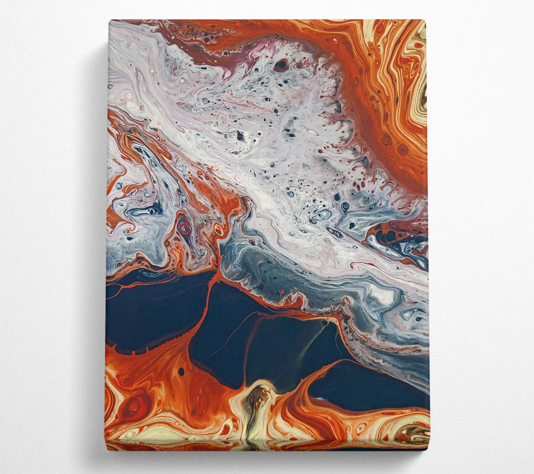  A Canvas Print of Orange Abstract Swirls Canvas Print