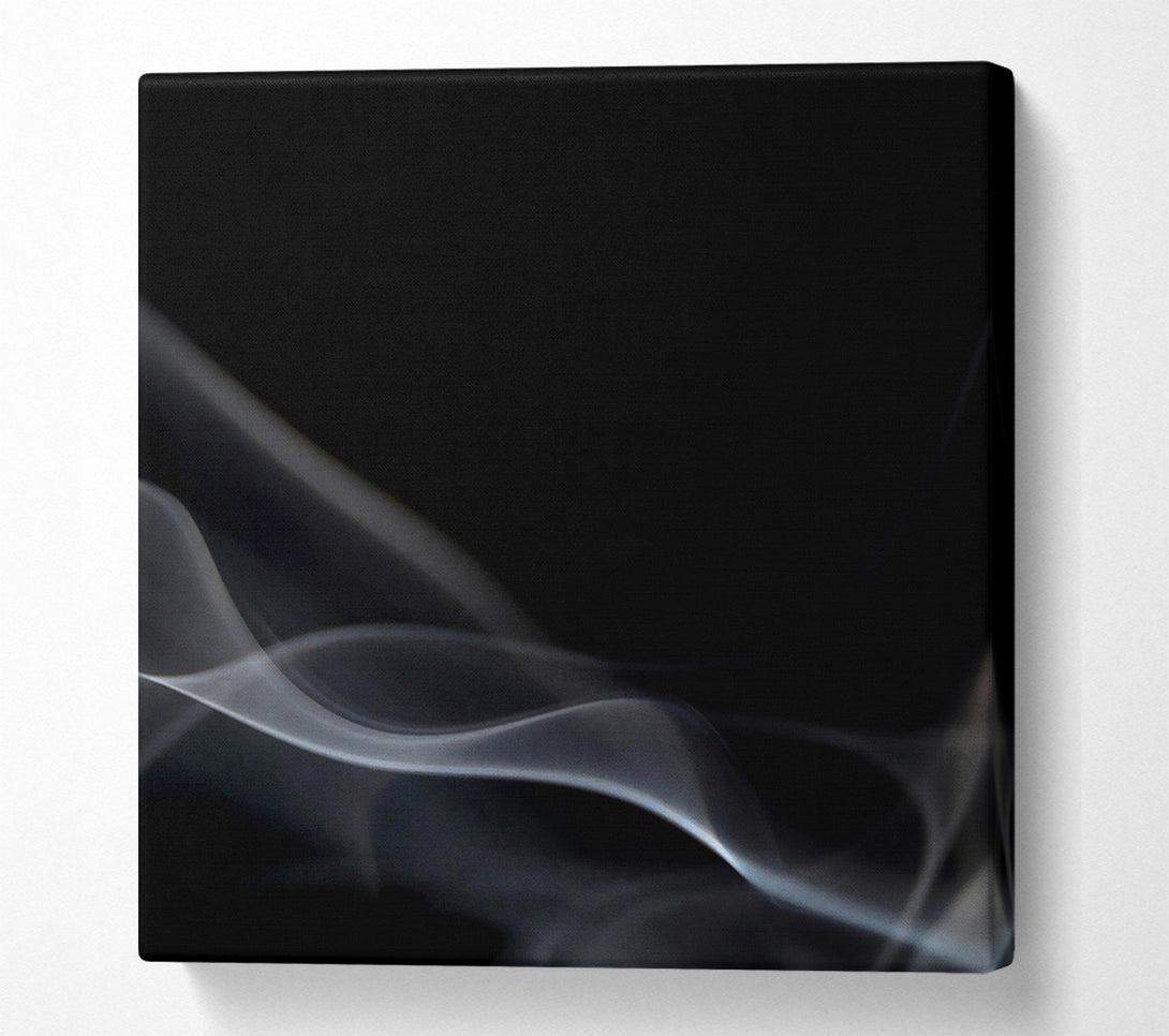  A Canvas Print of White Smoke Curls Canvas Print