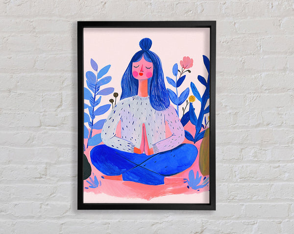 Woman At Peace Boho Framed Print