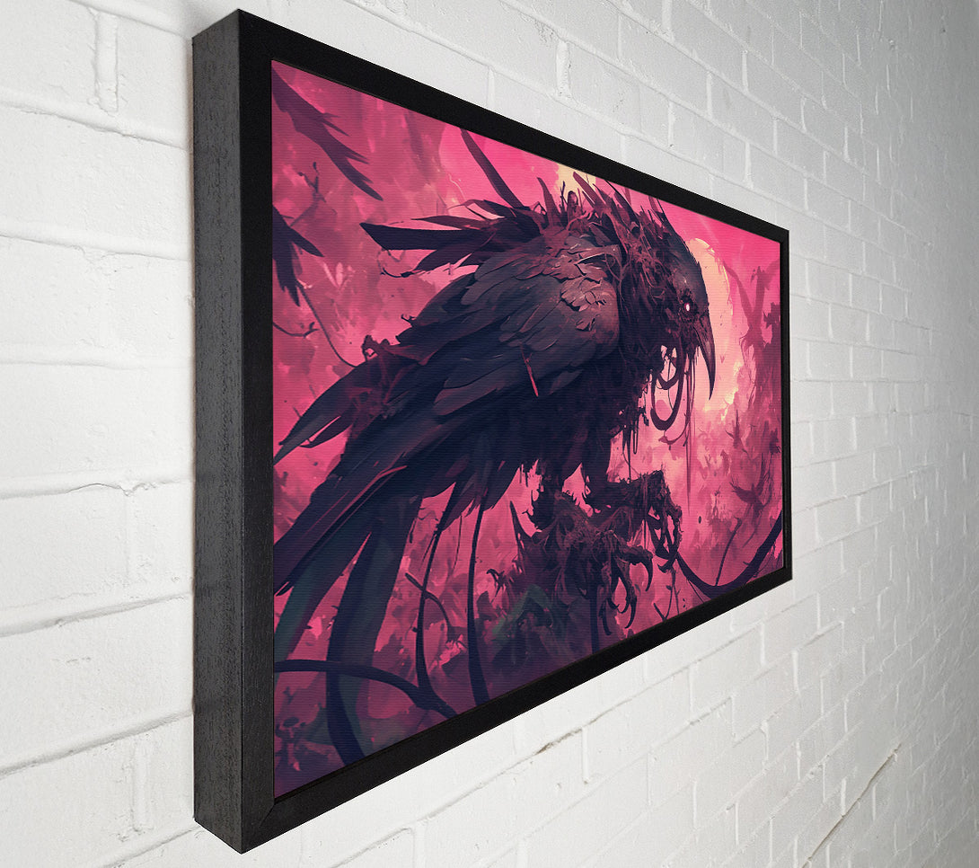  A Canvas Print of Crimson Raven'S Reign Canvas Wall Art
