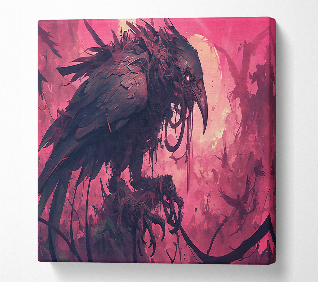  A Canvas Print of Crimson Raven'S Reign Canvas Wall Art