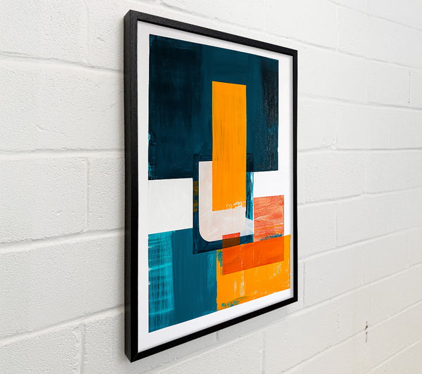 Amber Geometric Abstract