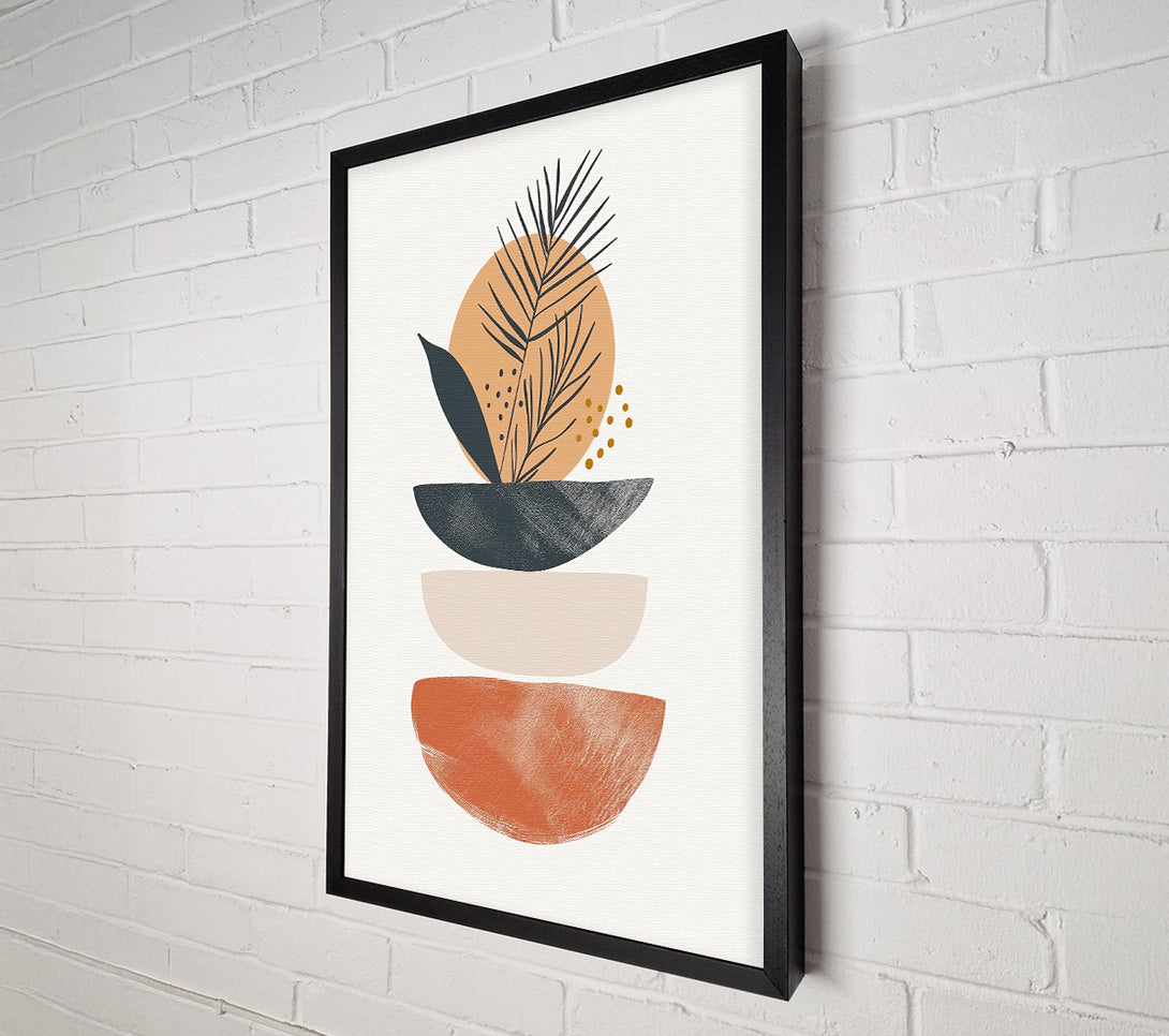 A Canvas Print of Terracotta Leaf Abstract Canvas Art