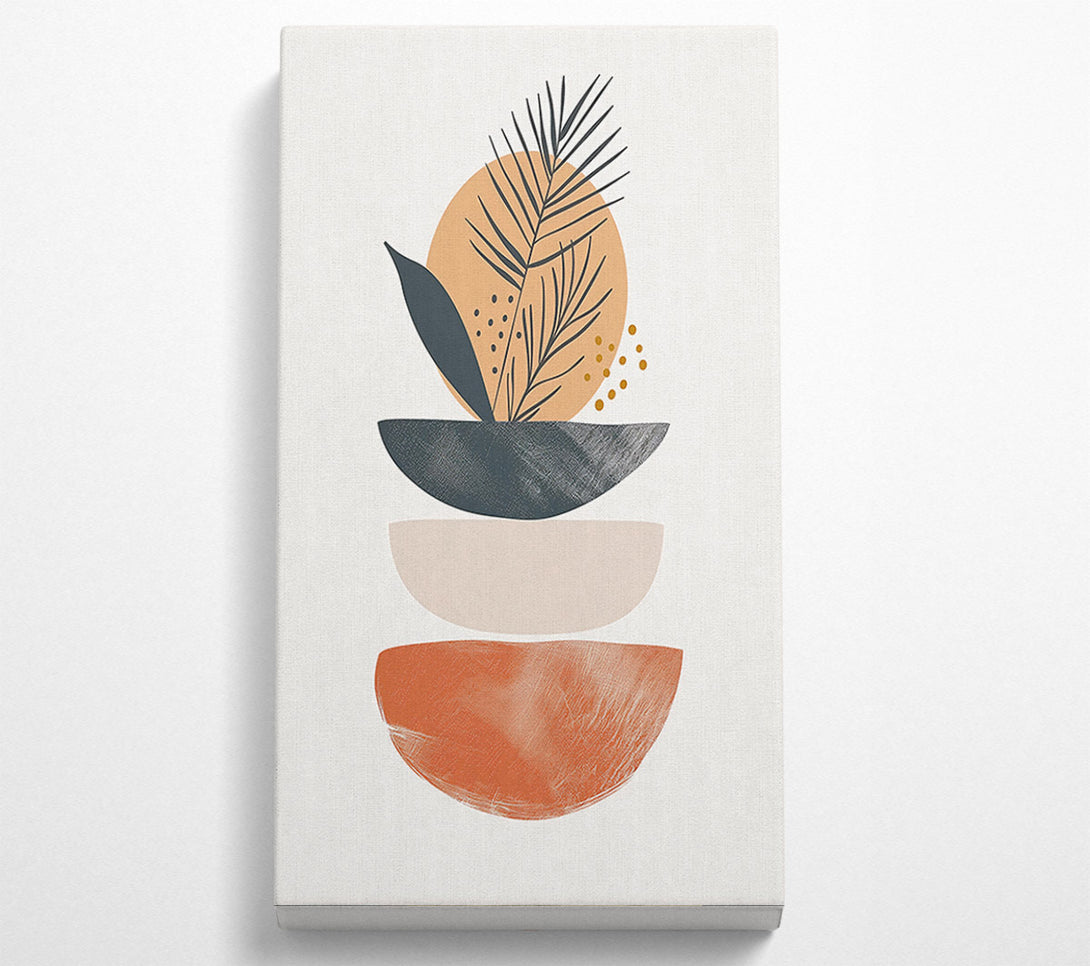  A Canvas Print of Terracotta Leaf Abstract Canvas Art