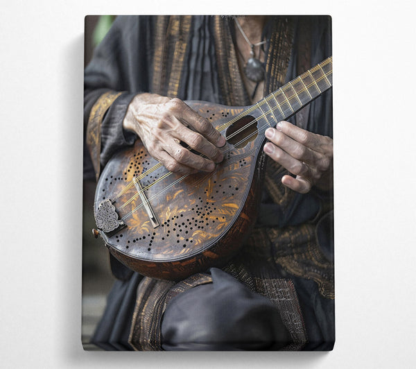  A Canvas Print of Golden Stringed Melody Canvas Art